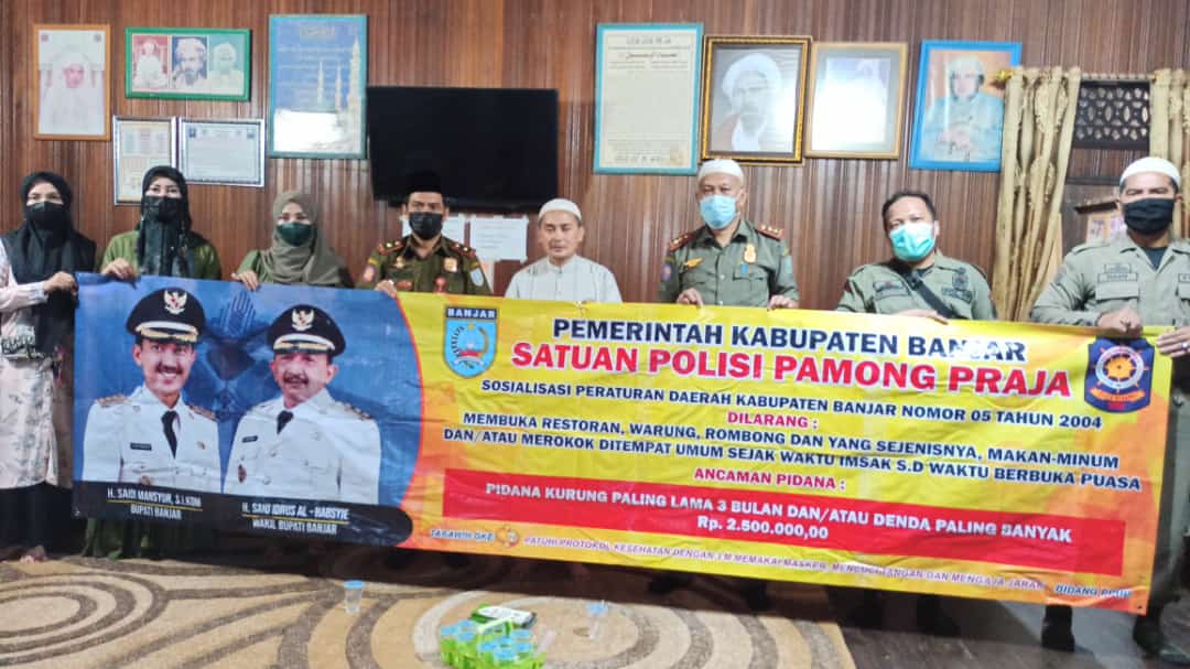 Plt Kasatpol PP Kabupaten Banjar HM. Aidil Basith sosialisasikan Perda Ramadhan