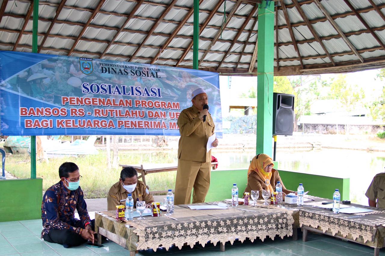 Wakil Bupati Banjar Said Idrus buka sosialisasi program Rutilahu yang dilaksanakan Dinsos Kabupaten Banjar