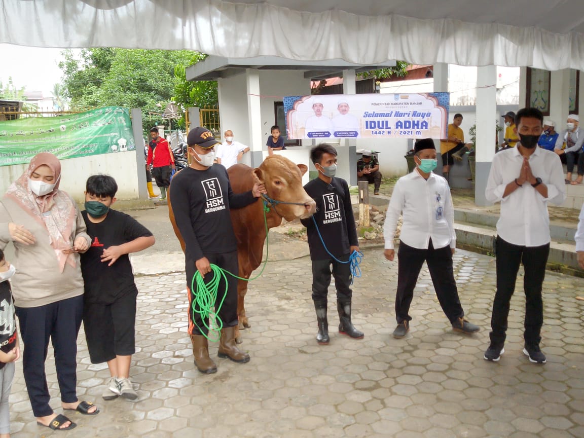 2 ekor sapi diantaranya sumbangan dari Bupati Banjar Saidi Mansyur yakni seekor sapi berjenis Limosin dan seekor sapi berjenis Simental