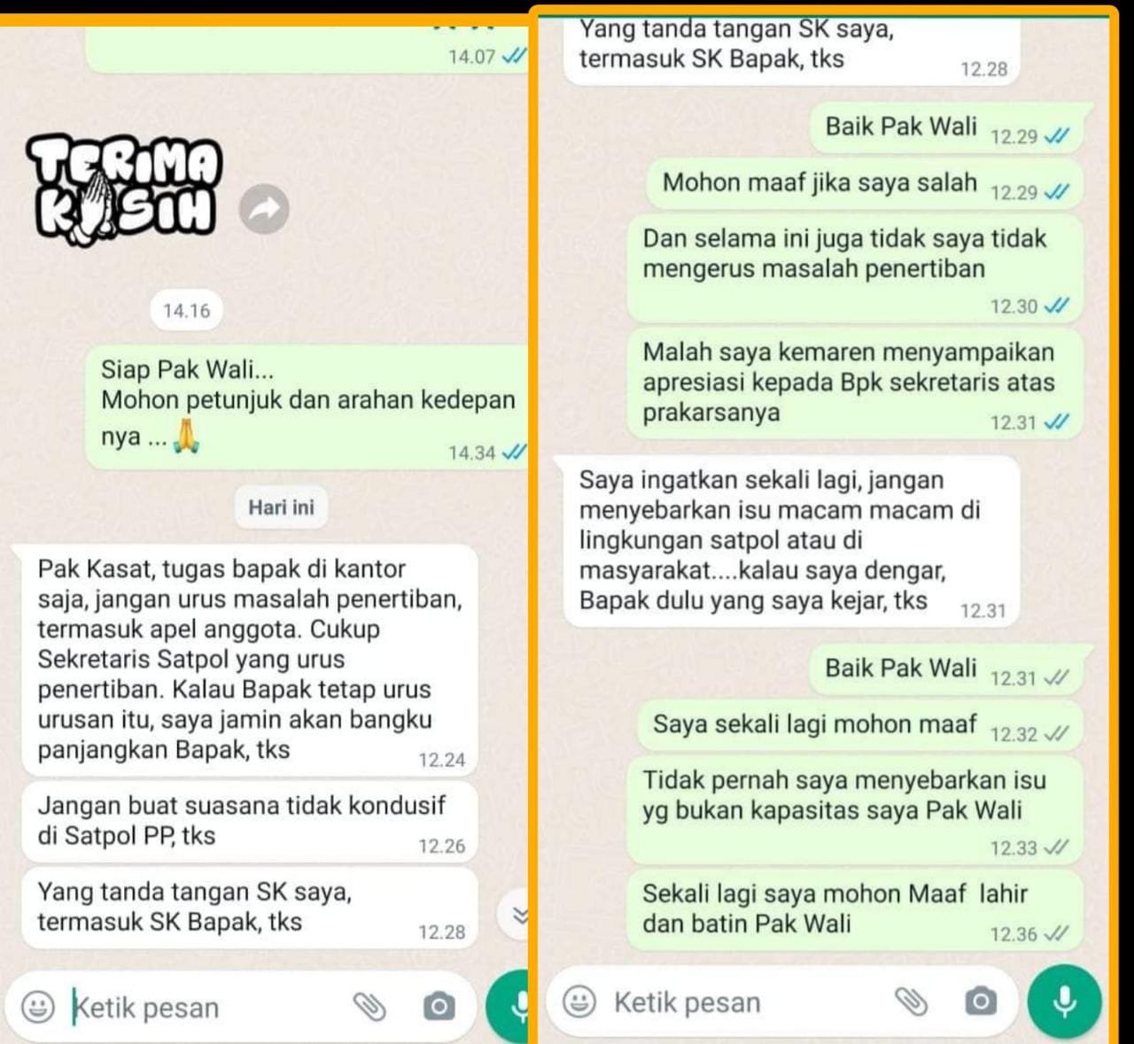 Beredar Diduga Chat Pj Walikota Lhokseumawe Ancam Bawahan WhatsApp Image 2023 01 26 at 18.02.14 1