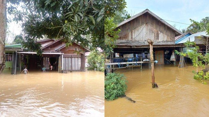 Kondisi rumah warga yang terendam banjir di Desa Badalungga