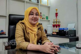Kepala Dinas PUPRP Kabupaten Banjar, Anna Rosida Santi. Selasa (07/06/2023). (Foto: ariandi)