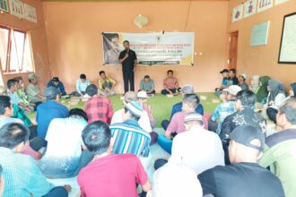 Sosialisasi Revitalisasi dan Aktualisasi Nilai-Nilai Pancasila di Desa Tungkup Kecamatan Labuan Amas Utara, Kabupaten HST. Kamis (08/06/2023). (Foto: Humas DPRD Kalsel)
