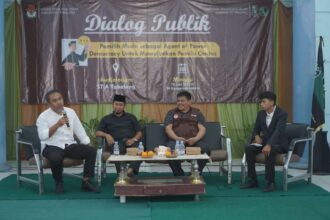 Dialog Publik HMI, KPU, Bawaslu dan Kahmi Tabalong Duduk Bareng Bahas Peran Pemilih Muda. Minggu (18/06/2023). (foto : ihsan_teras7.com).