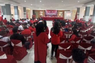 DPD PDI Perjuangan Provinsi hadir diskusi dan Konsoldasi yang di gelar oleh DPC PDI Perjuangan Kabupaten Banjar (Foto : Heru)