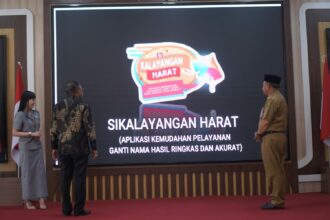 Launching Aplikasi Si Kalayangan Harat dari PN Kelas II Tanjung (foto : ihsan_teras7.com)