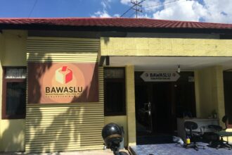 kantor Bawaslu Kabupaten Banjar sebagai pengawas berjalan pencalonan (Foto : Heru)
