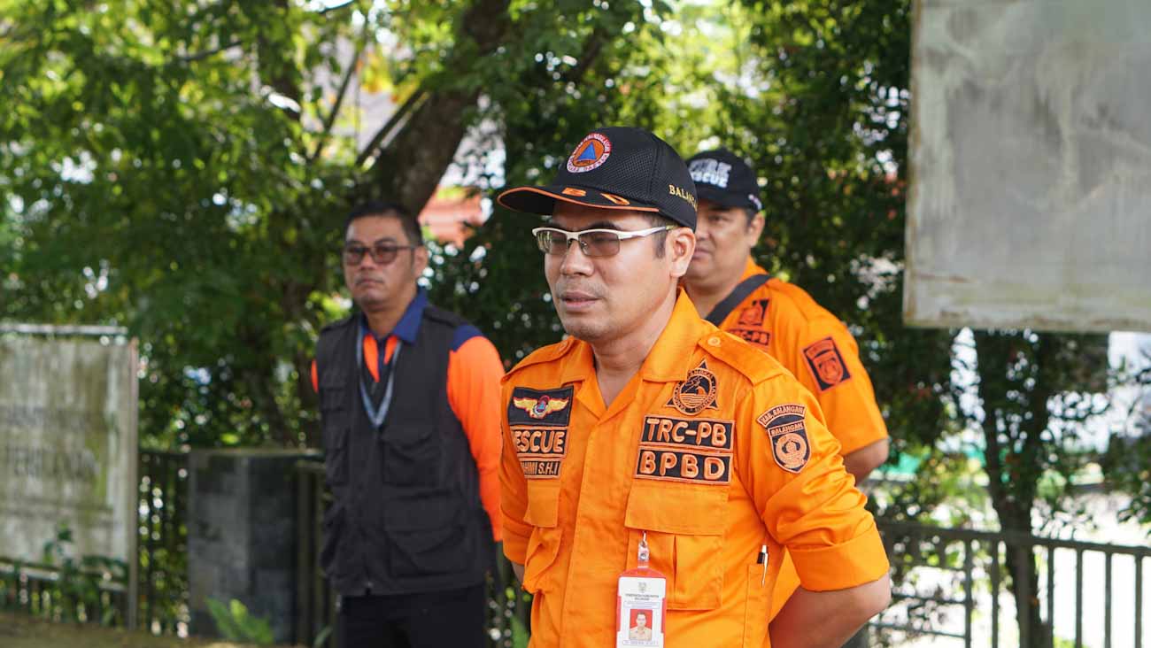 Kepala Pelaksana BPBD Balangan H Rahmi saat memimpin Apel Perdana Pembukaan Posko Siaga Darurat Batingsor.