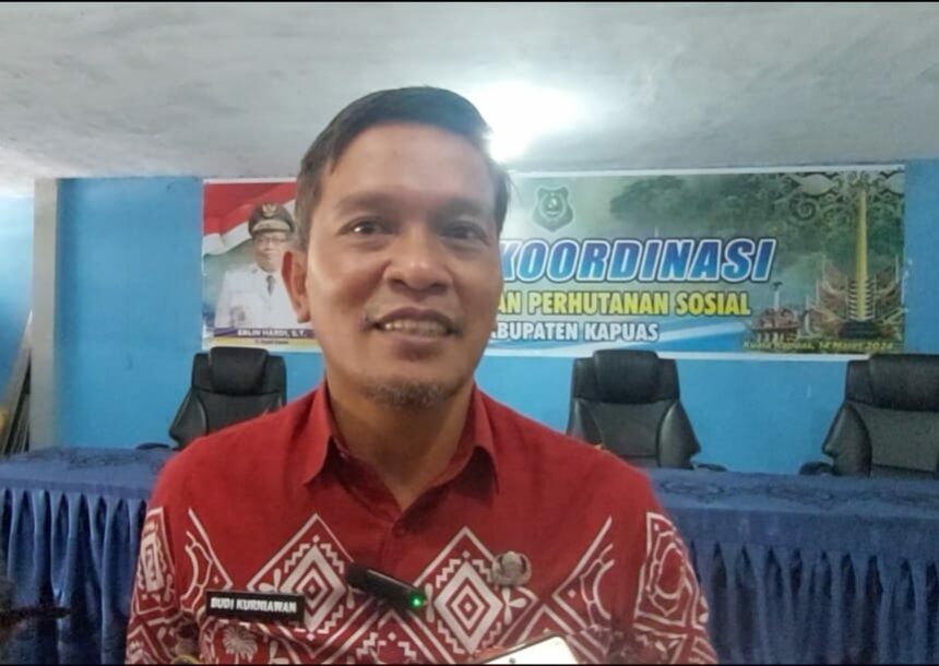 Kepala Dinas PMD Kapuas, Budi Kurniawan sebut percepatan pembangunan perhutanan sosial untuk tingkatkan kesejahteraan masyarakat. (Foto: Gus)